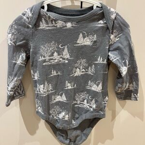 Gray Forest Print Kids One Piecebaby gap 0-3m